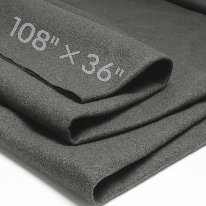 Dark Gray Fabric Sheet 108" X 36", 1.4mm Thick Large Soft Durable Flexible