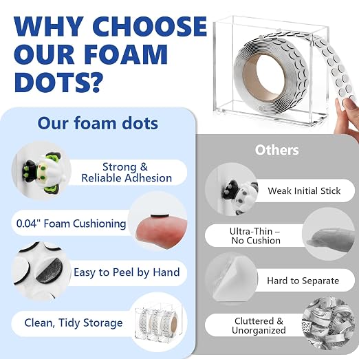 400 PCS 1mm Double Sided Foam Dots