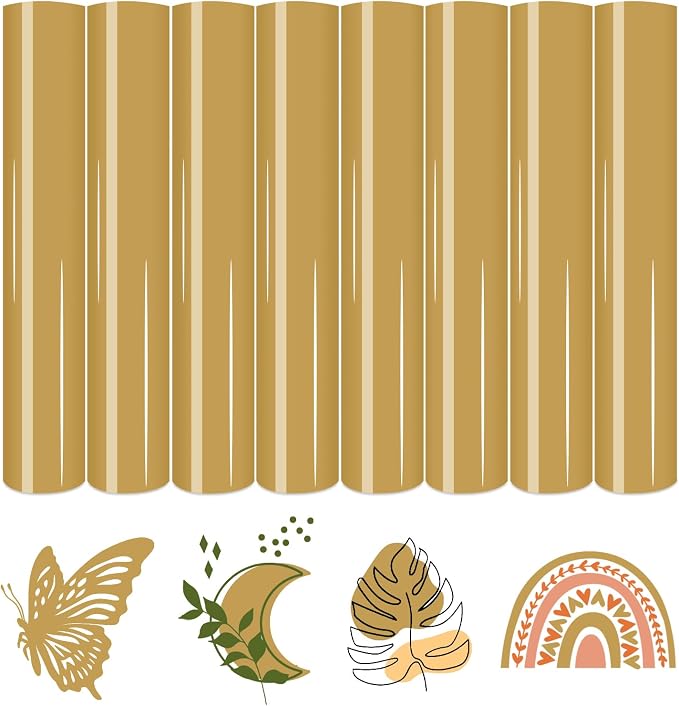 HTVSTD Dark Brown Boho HTV Heat Transfer Vinyl 8pcs 12×10in Iron on Vinyl |