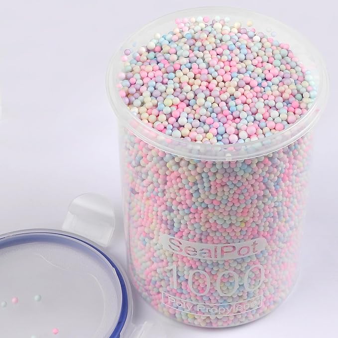 CCINEE 80000 Pieces Foam Balls Slime Supplies Colorful Foam Beads 2-3mm