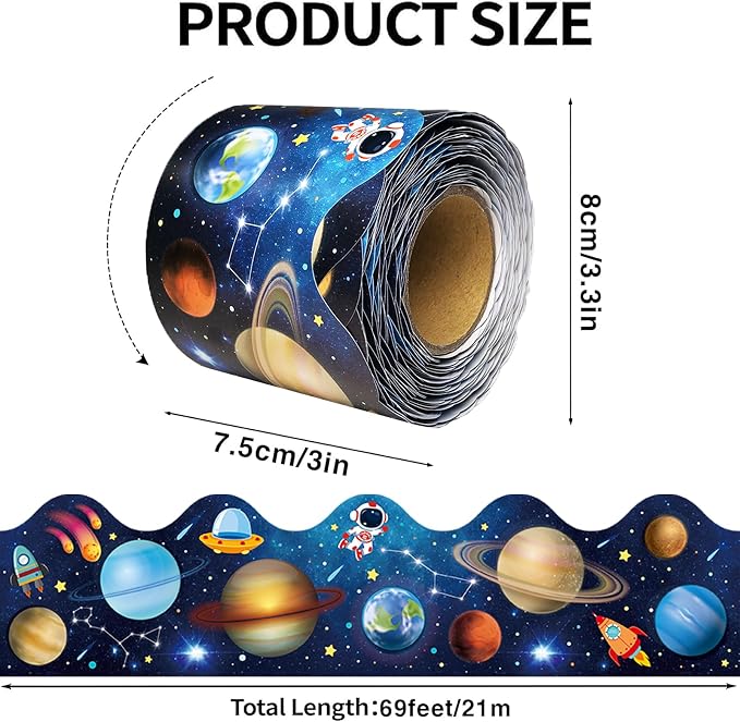 69Ft Outer Space Theme Bulletin Board Borders Galaxy Bulletin Board Border Star