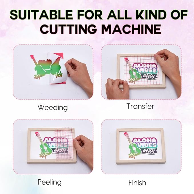Tintnut Gradient Permanent Vinyl 8 Pcs12x10in Green Pink Adhesive Vinyl |