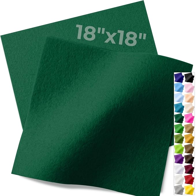 IONTACH 18" X 18" Soft Felt Sheets 1.6mm Thick | Acrylic Felt Fabric Sheets