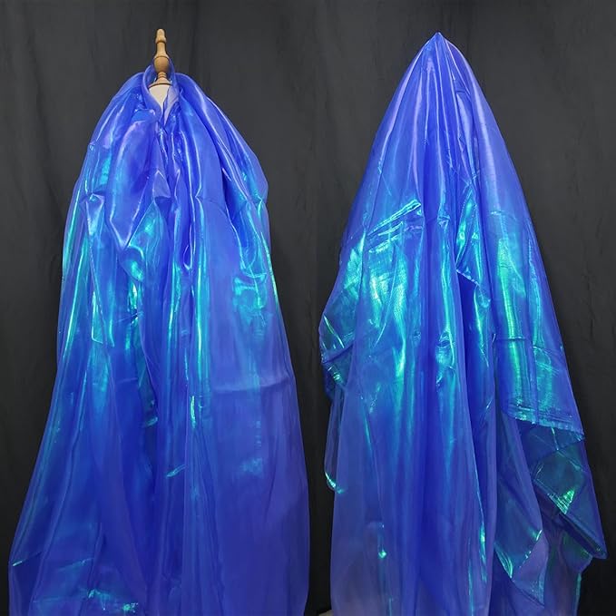 Royal Blue Iridescent Organza Fabric