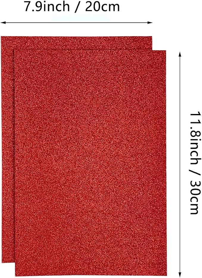 Jtnohx Glitter Felt Fabric, 8 x12 inches Felt Square Glitter