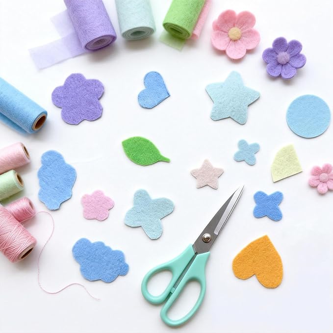 30Pcs Stiff Felt Sheets, 1.5mm Thick Felt Fabric Sheets | Non Woven Polyester