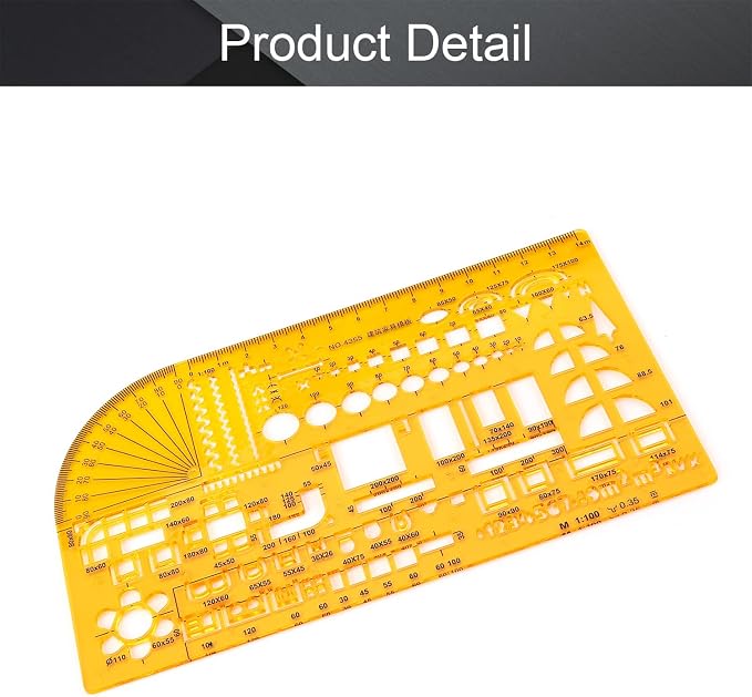 Utoolmart 4355 Architectural Drawing Template Ruler, Designers and Students