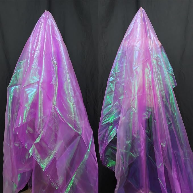 11-Yard Magic Rose Purple Organza Fabric