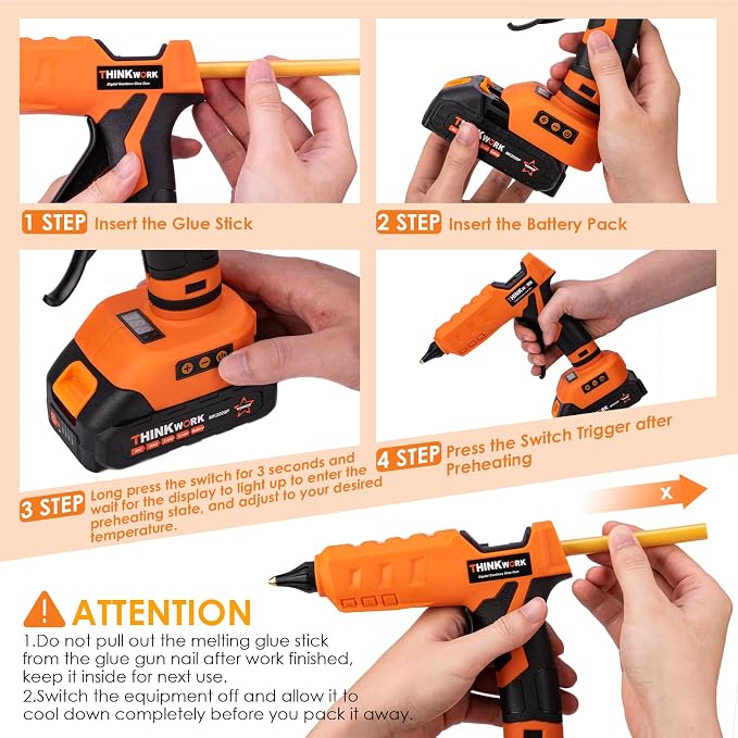 THINKWORK 20V Cordless Glue Gun