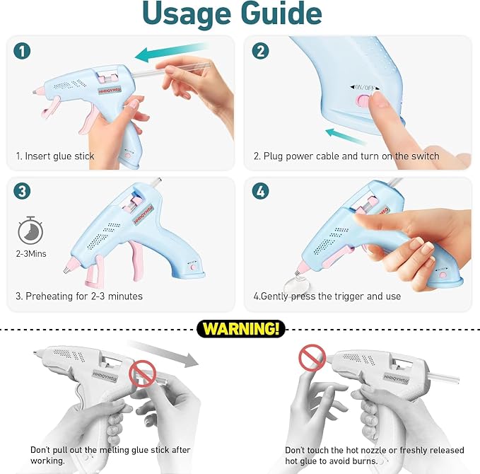 Cordless Hot Glue Gun, 20W Hot Glue Gun