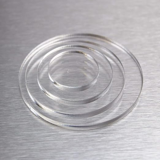 Set of 20 White Acrylic Discs, 1/8" Thick Round Transparent Circle Blanks