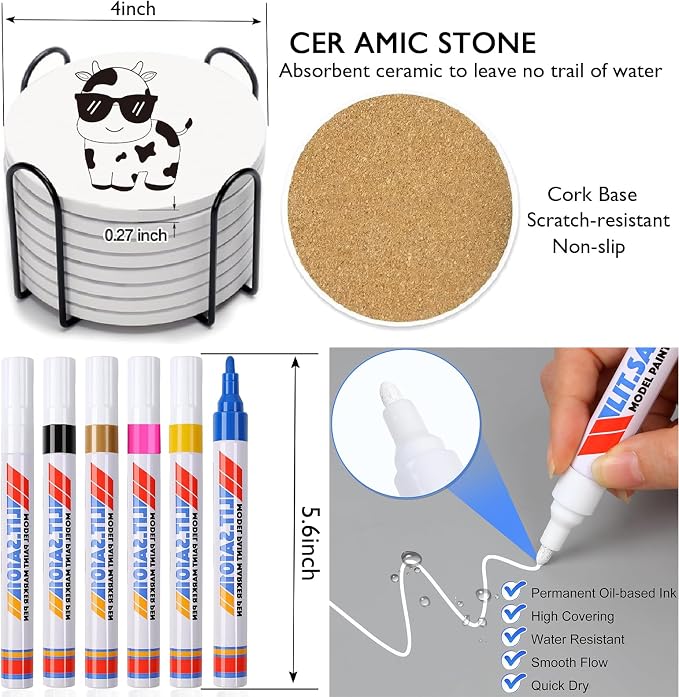 DoYoMo 6 Absorbent Ceramic Tiles