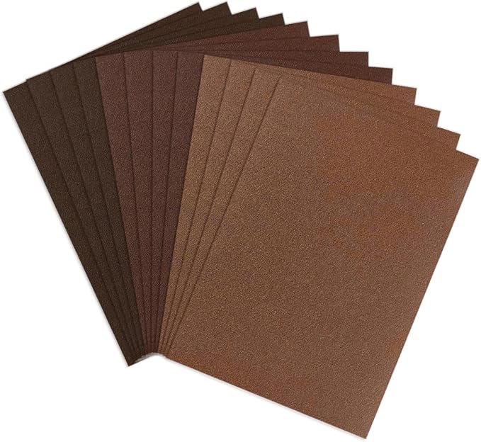 12 PCS Felt Fabric Sheets Shades of Brown, 7.87*11.8 inch A4 Stiff Felt Squares