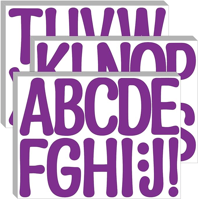 Bemeol 30 Sheets Large Letter Stickers 4 Inch Alphabet Letter Stickers Self
