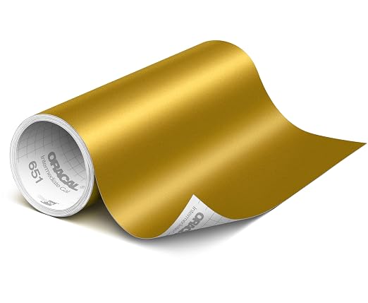 ORACAL 651 Matte Metallic Gold Vinyl Durable Roll Easy to Weed Permanent