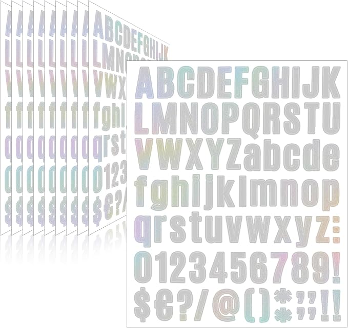 Letter Stickers, Mailbox Numbers, 1 Inch Waterproof Vinyl Alphabet | 1 Inch