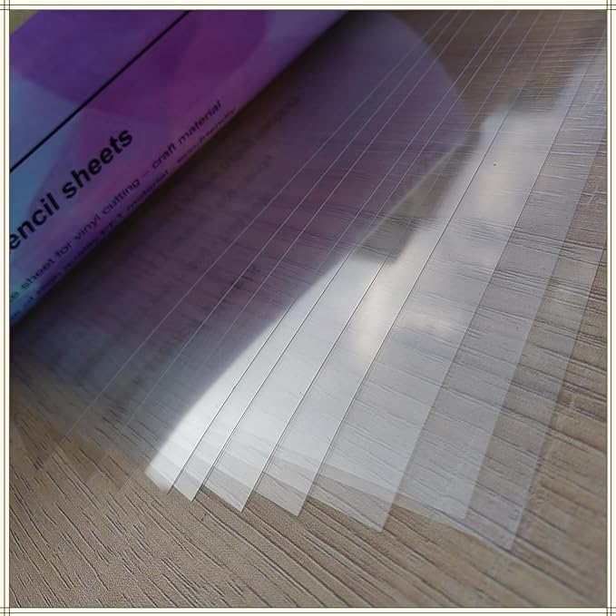 Clear Craft Plastic Sheets, Blank Stencil 18" x 48" 5 Strong and Flexible