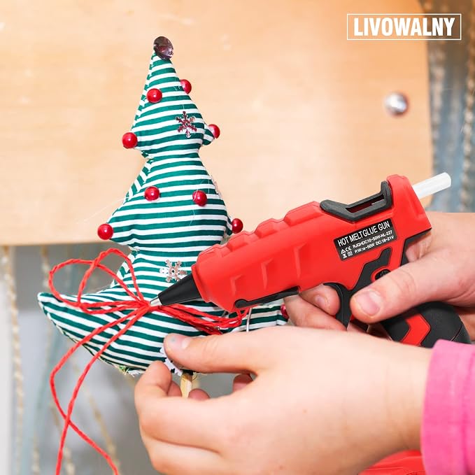 LIVOWALNY Cordless Hot Glue Gun Compatible