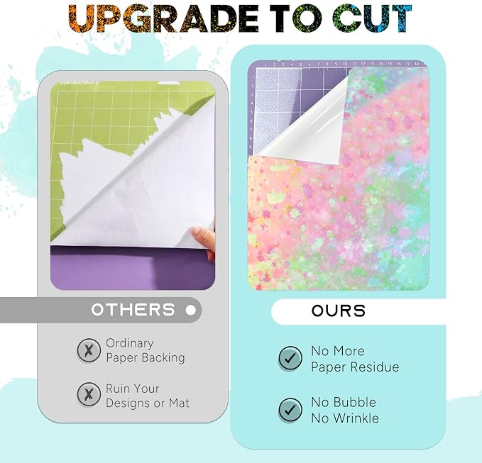 Tintnut Splash Permanent Vinyl 16 Sheets 12''x10'' Permanent Adhesive Vinyl |