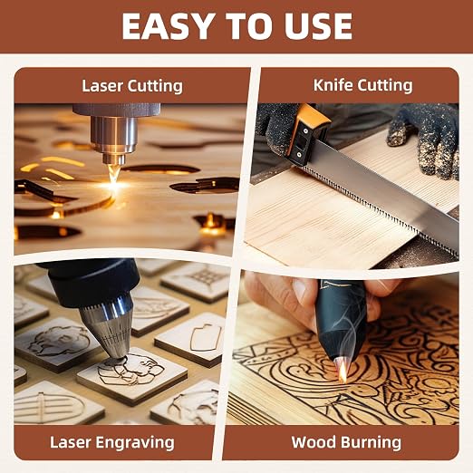 Rowood Mahogany Plywood Sheets for Laser Cutting, 6 Pack 3mm Thin Unfinished