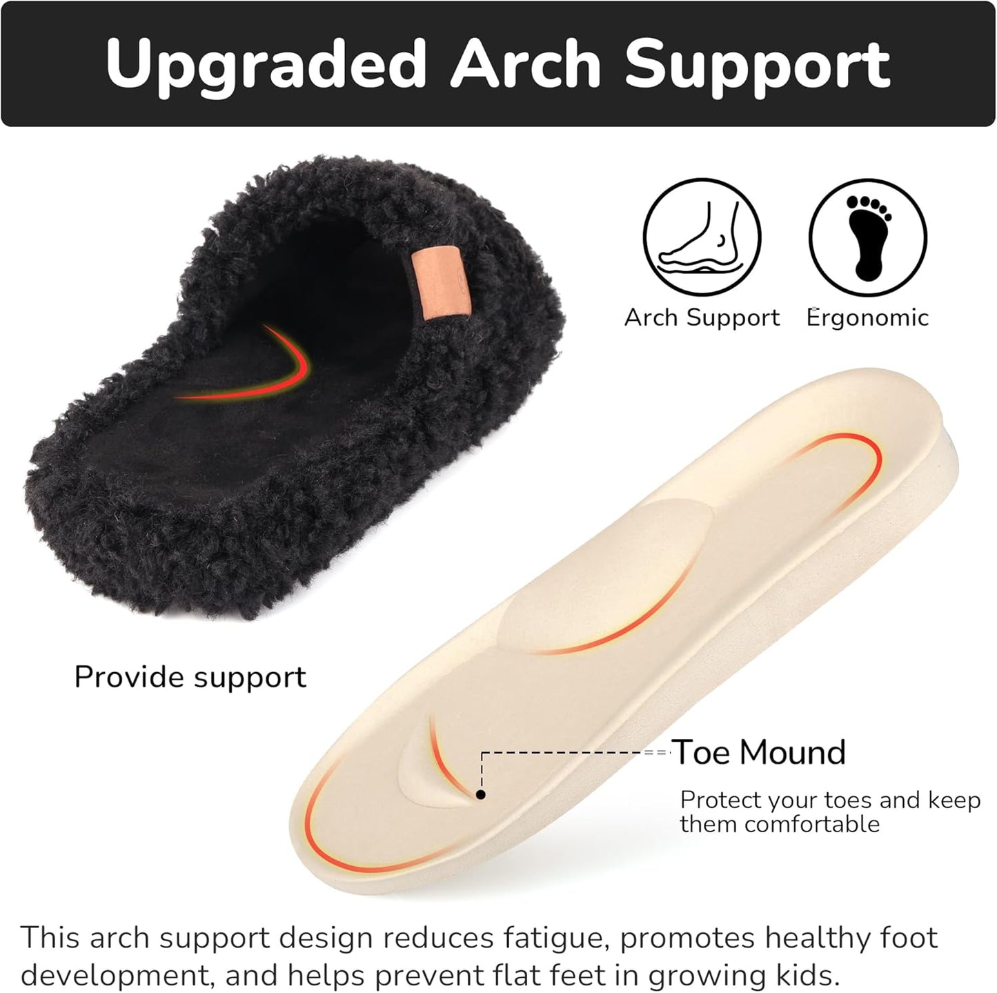 Youecci Girls Fuzzy Slippers-Soft Open Toe Slippers with Memory Foam & Arch Support, Dual-Strap Warm Comfy Home Slides Indoor House Shoes