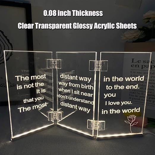 2-Pack Clear Acrylic Sheets, 8.5x11 inch Plexiglass Sheets 2mm | 1/12inch Thick