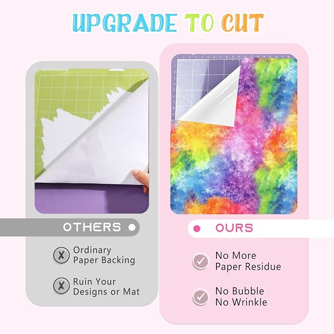 Tintnut Spring Watercolors Permanent Vinyl 10 Sheets 12x10in Adhesive Vinyl |