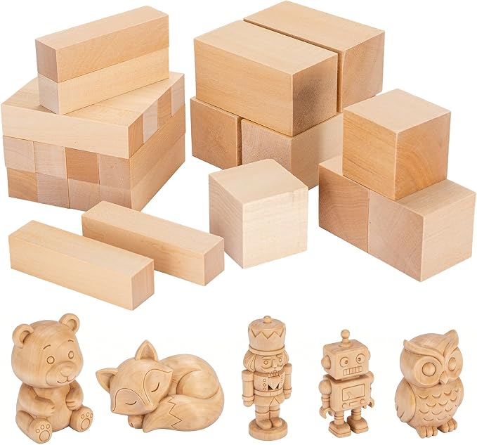 24Pack Basswood Carving Blocks