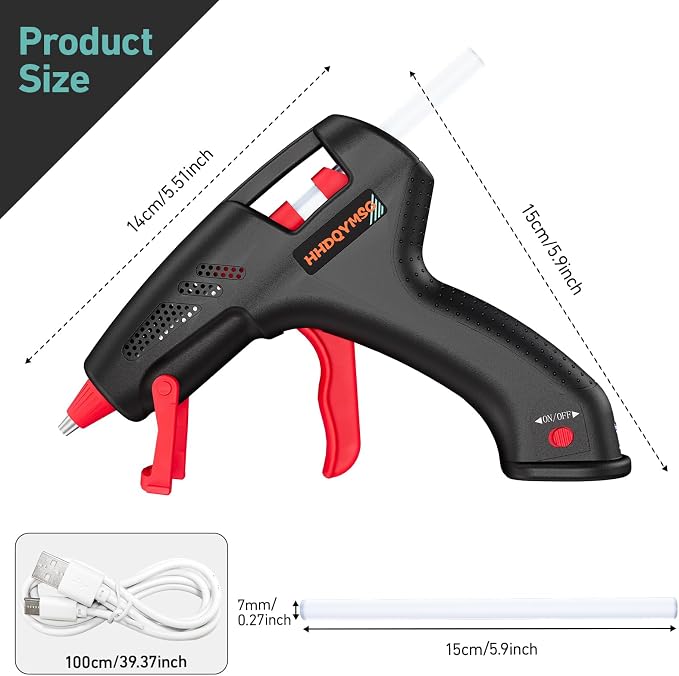 Cordless Hot Glue Gun, 20W Hot Glue Gun
