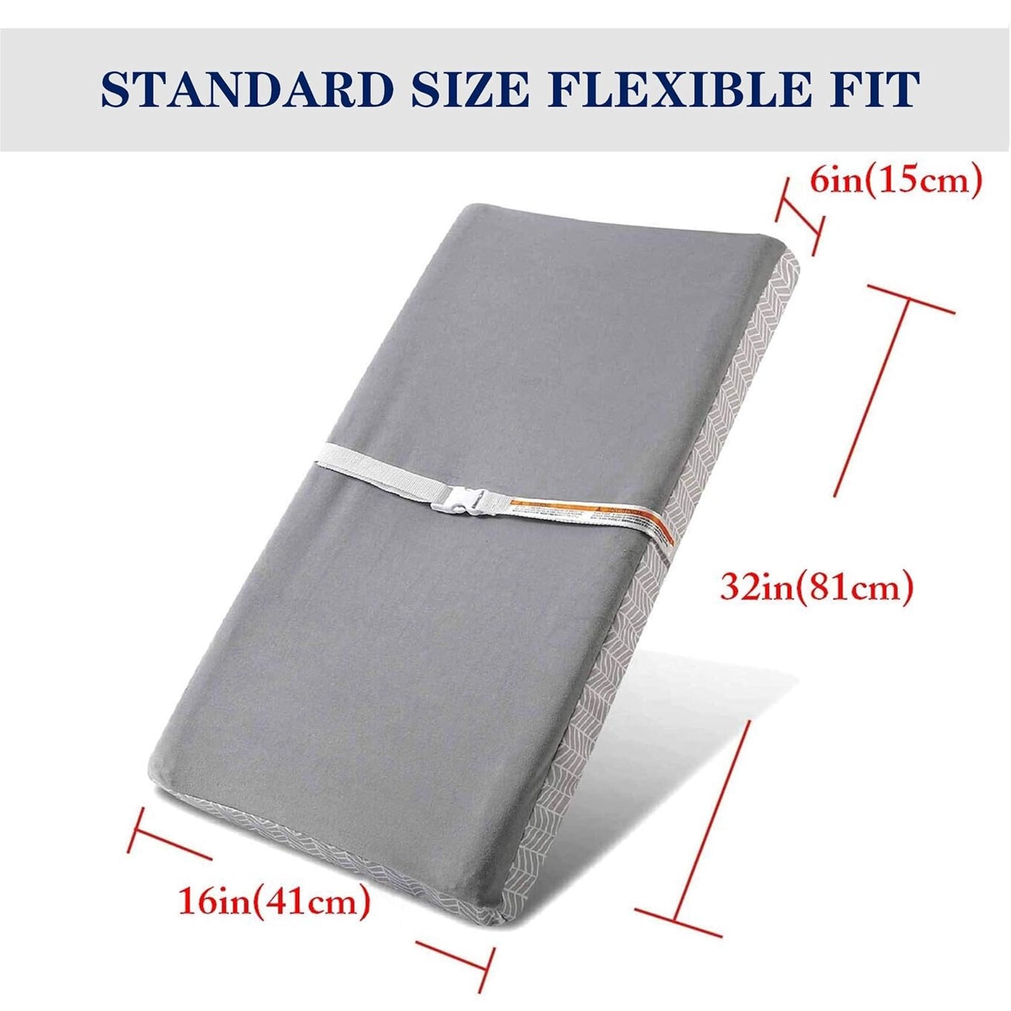 Changing Pad Cover 2 Pack, Comfort Fleece Changing Table Cover Boys Girls, Ultra Soft Breathable 32"/34''x16 Changing Pad Sheets - Blue Stars & Grey Stripe