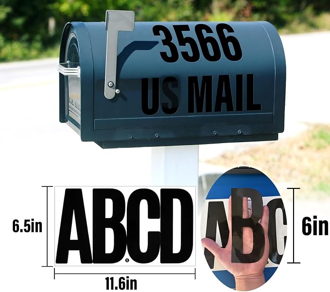 156 Pieces 30 Sheets Extra Large Letter Stickers, Vinyl Mailbox Numbers