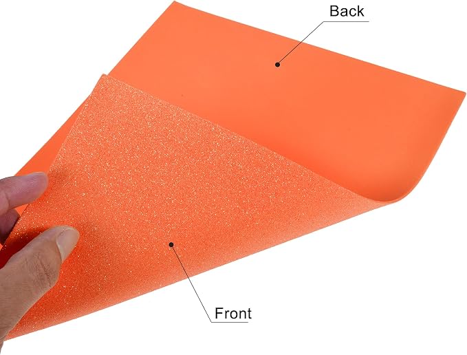 uxcell Orange Shiny EVA Foam Sheets 11 x 8 Inch 2mm Thick