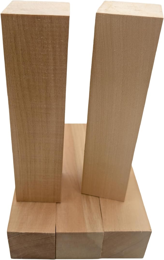 5PCS Basswood Carving Blocks, Whittling Wood Carving Kit, Unfinished Wooden