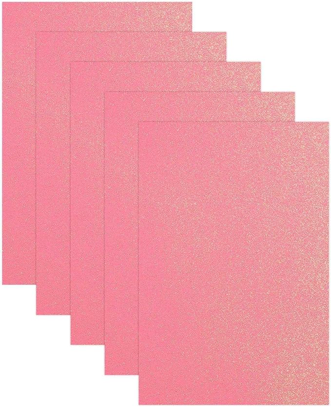 MECCANIXITY 5 Sheets Pure Red Shiny Foam Sheets, 8 Inch x 12 Inch Sparkle EVA