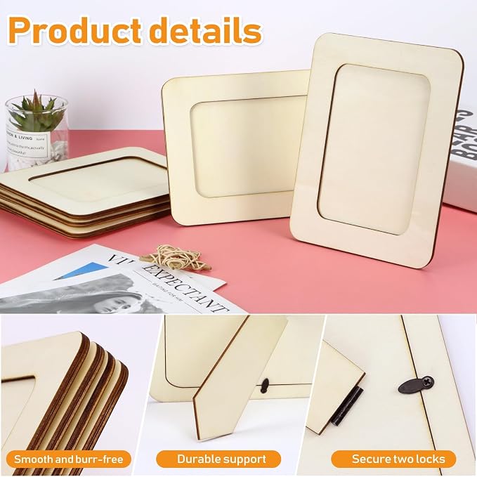 VOKOY 15 Pack Wooden Picture Frames