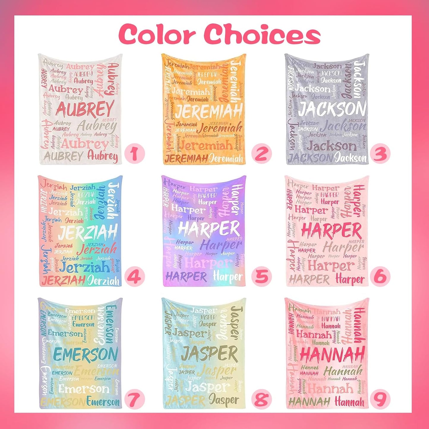 Gowelly Personalized Baby Blanket with Names| Lightweight Soft Flannel Blanket for Kids| Customized Easter Birthday Babyshower Gifts for Baby Newborn and Mom to be