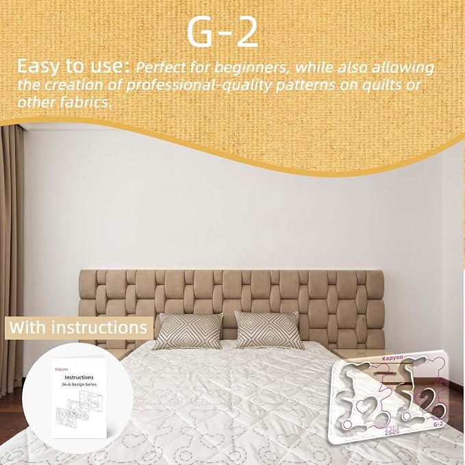 3Pcs Free Motion Quilting Templates