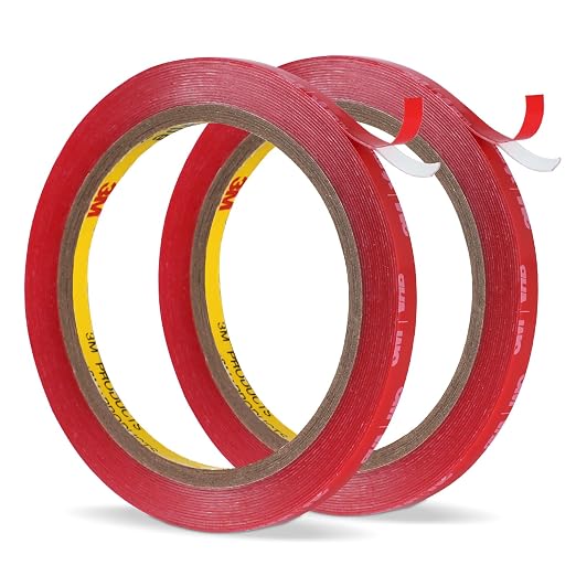 3M Double Sided Tape 1/4'' x 15.4 Ft Clear 2 Pack 4905 Heavy Duty | Strong