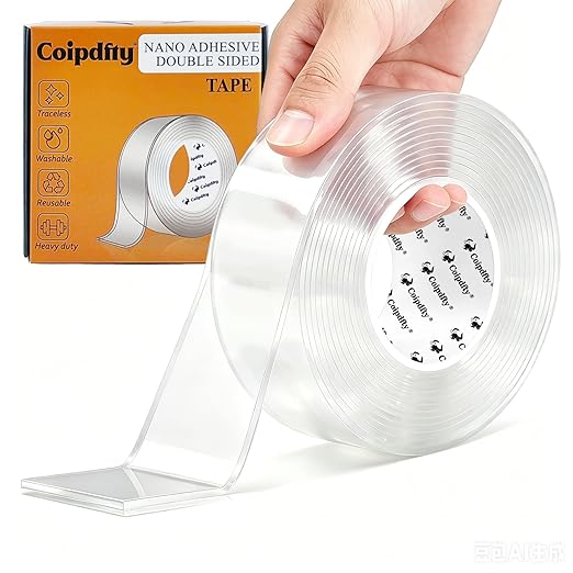 Double Sided Tape Heavy Duty for Wall Decor No Damage to Paint, Nano Two Sided