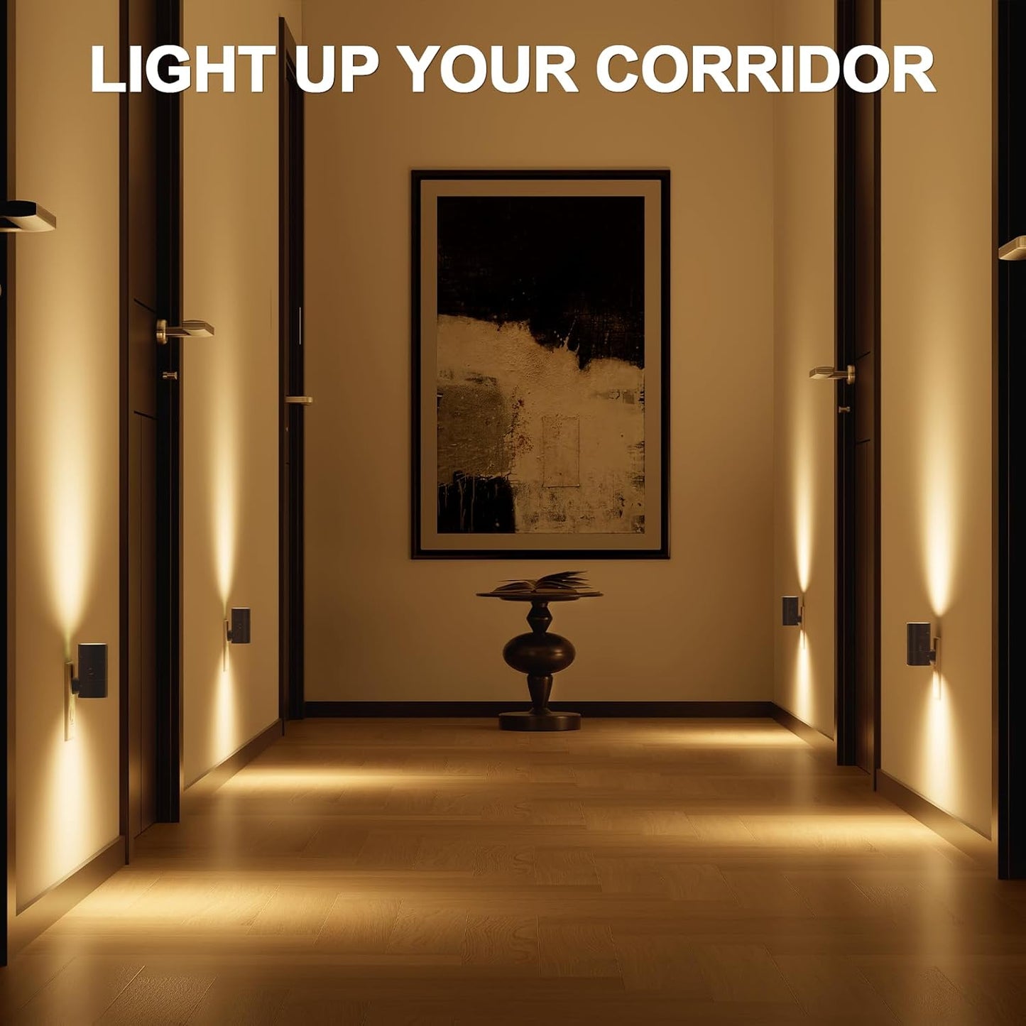 NIORSUN Night Lights Plug into Wall, Dimmable with 3 Color Modes & Auto On/Off Sensor, Ultra-Slim Nightlight for Hallway, Bathroom, Bedroom, Nursery, Kitchen (8 Pack, Black)
