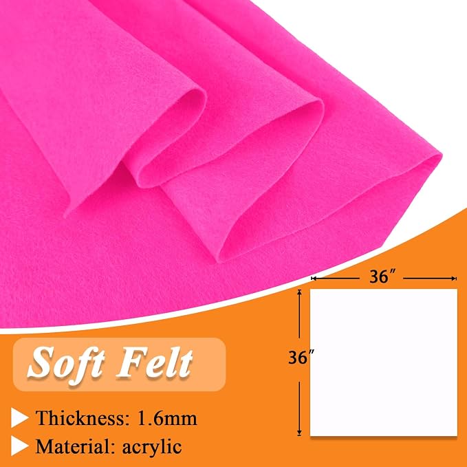 IONTACH 36" X 36" Soft Felt Fabric 1.6mm Thick | Felt Sheets