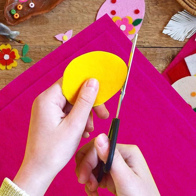Jtnohx Color Felt, Soft Felt Sheets, 1.4mm Thick 8"x12" Handicraft Felt Fabrics