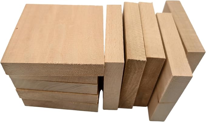 10PCS Basswood Carving Blocks, Whittling Wood Carving Kit, Unfinished Wooden