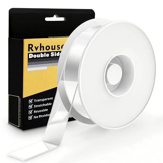 Heavy Duty Double Sided Tape, 1.18 x 80 in, 1 Pack | Removable washable nano