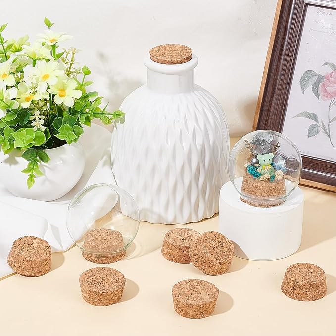 BENECREAT 20Pcs Wooden Tapered Cork Plugs, BurlyWood Soft Wood Corks