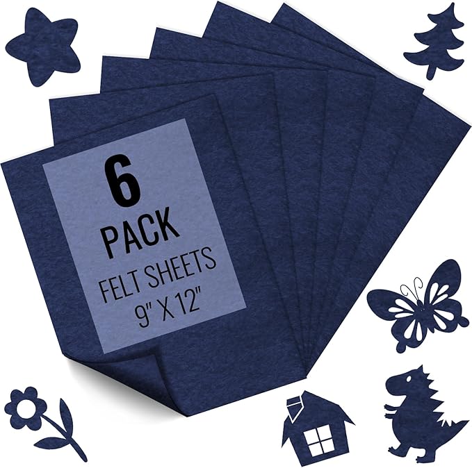 IONTACH 9" X 12" Soft Felt Sheets 1.6mm Thick | Felt Fabric