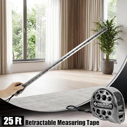 Stainless Steel Tape Measure 25Ft/7.5M Double Side Scale Metric & Imperial |