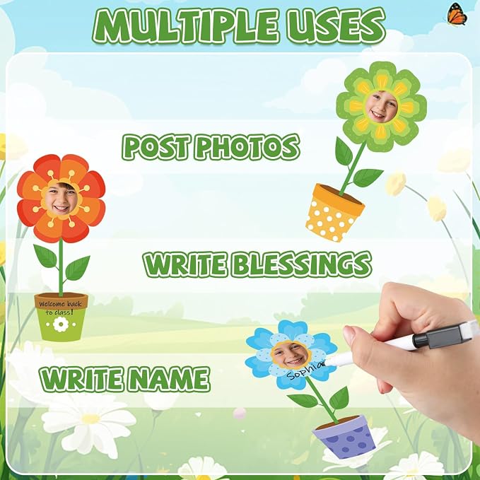 48 Set Flower Cutouts with Photo Space