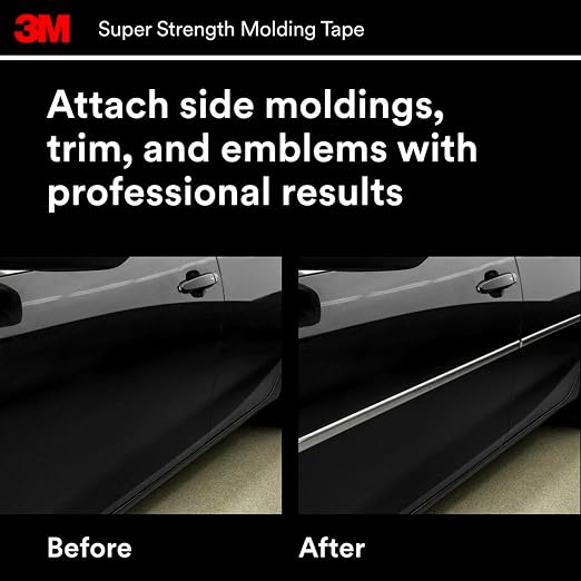 3M Super Strength Molding Tape 03616, 7/8 in x 15 ft Each, Heavy Duty