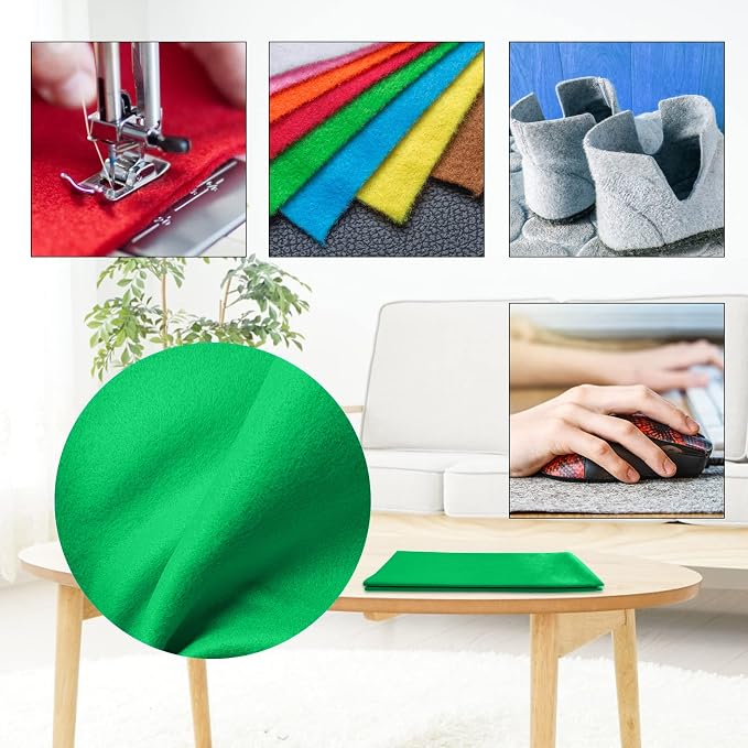 Jtnohx Color Felt, 1 Square Yard Felt Fabric, 1.4mm Thickness Flexible Craft